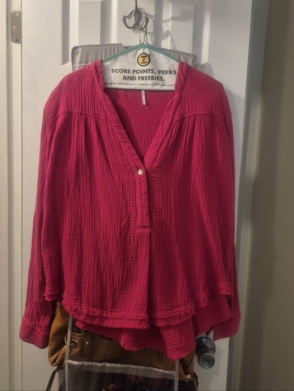 Free People | Red-ish Button-Front Top